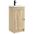 Badkamermeubel met wastafel 42x40x84,5 cm sonoma eiken