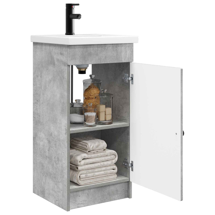 Badkamermeubel met Wasbak Betongrijs 42 x 40 x 84,5 cm
