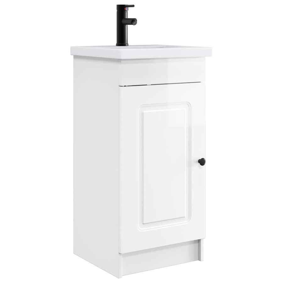 Badkamermeubel met Wasbak Hoogglans Wit 42 x 40 x 84,5 cm