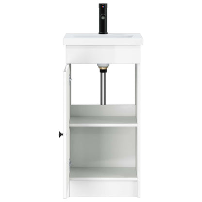 Badkamermeubel met Wasbak Hoogglans Wit 42 x 40 x 84,5 cm