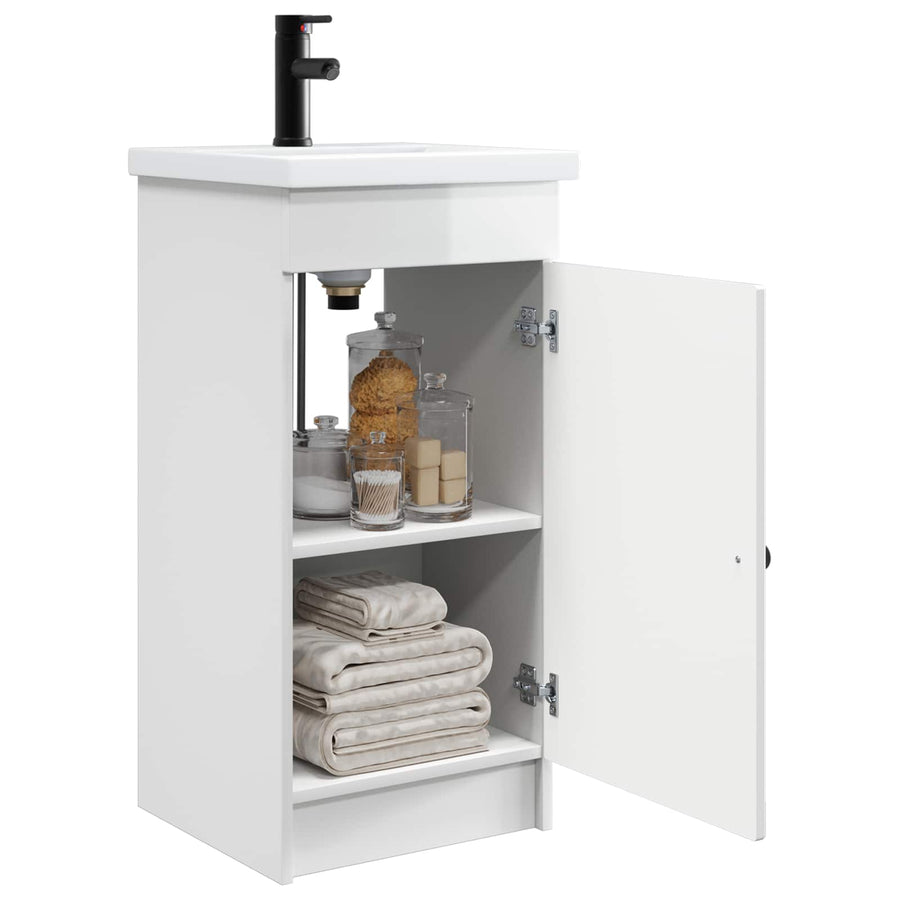 Badkamermeubel met Wasbak Hoogglans Wit 42 x 40 x 84,5 cm