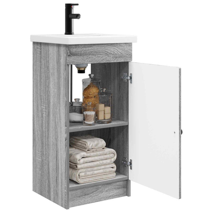 Badkamermeubel met Wasbak Grijs Sonoma 42 x 40 x 84,5 cm