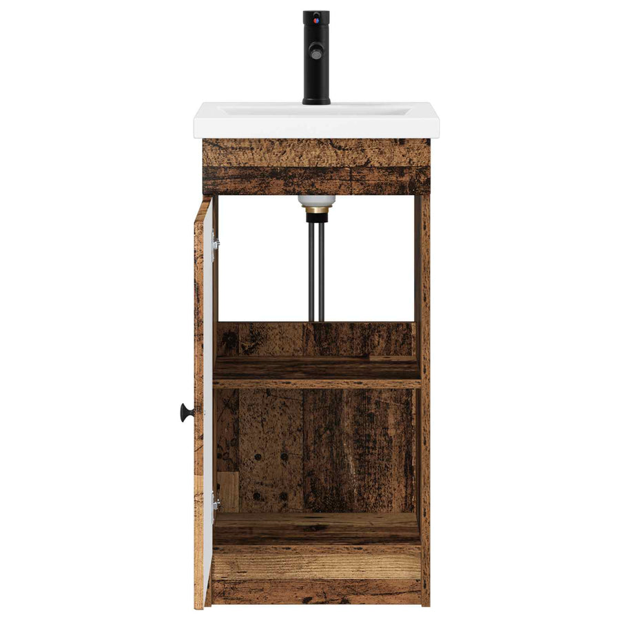 Badkamermeubel met Wasbak Oud hout 42 x 40 x 84,5 cm