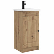 Badkamermeubel met wastafel 42x40x84,5 cm bewerkt hout