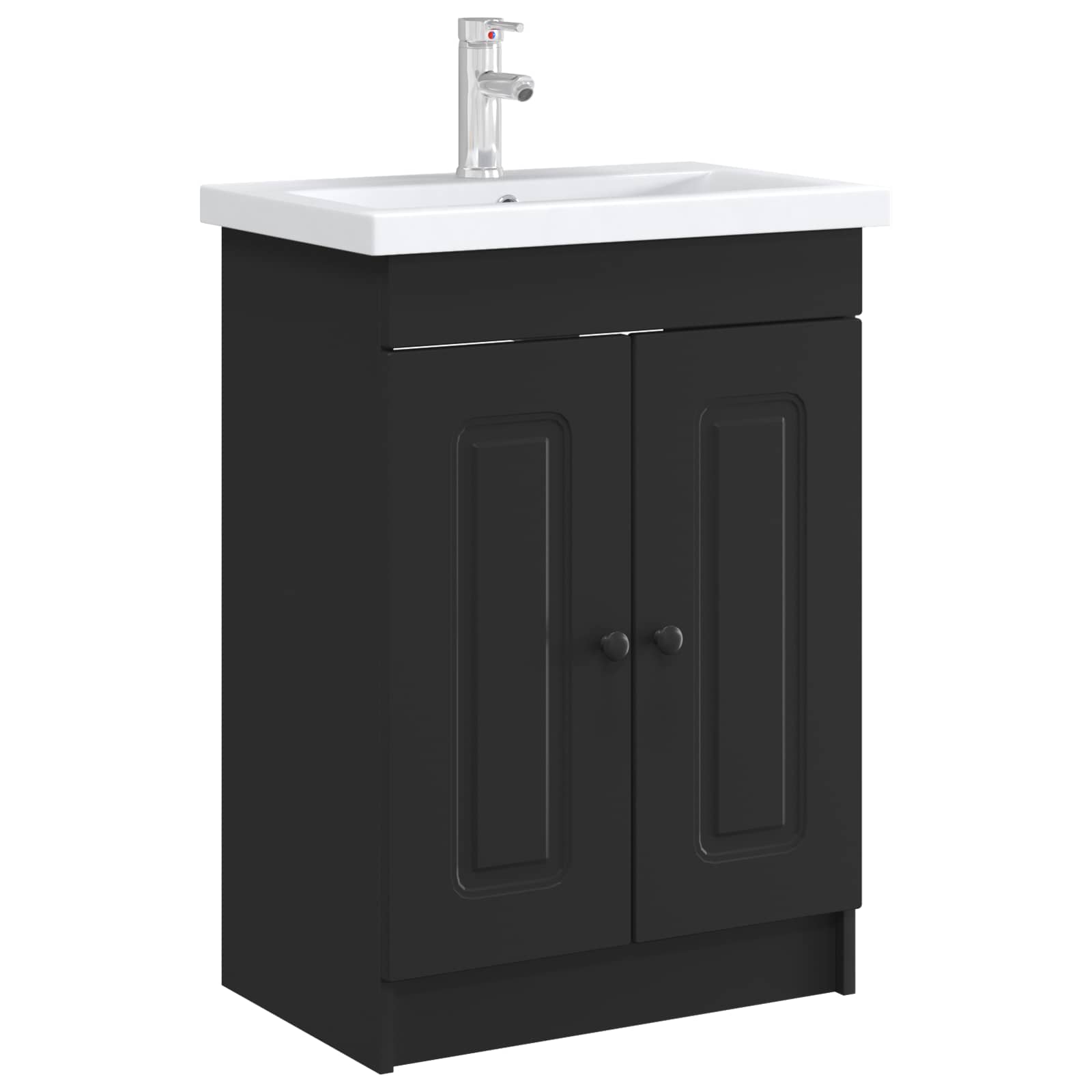 Badkamer onder wastafel kast Zwart 56 x 37,5 x 81 cm