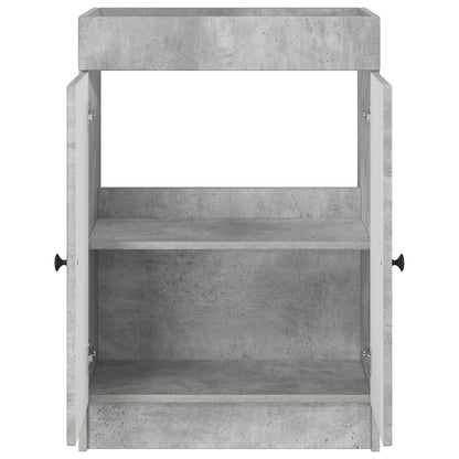 Badkamer onder wastafel kast Betongrijs 56 x 37,5 x 81 cm
