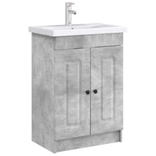 Badkamer onder wastafel kast Betongrijs 56 x 37,5 x 81 cm