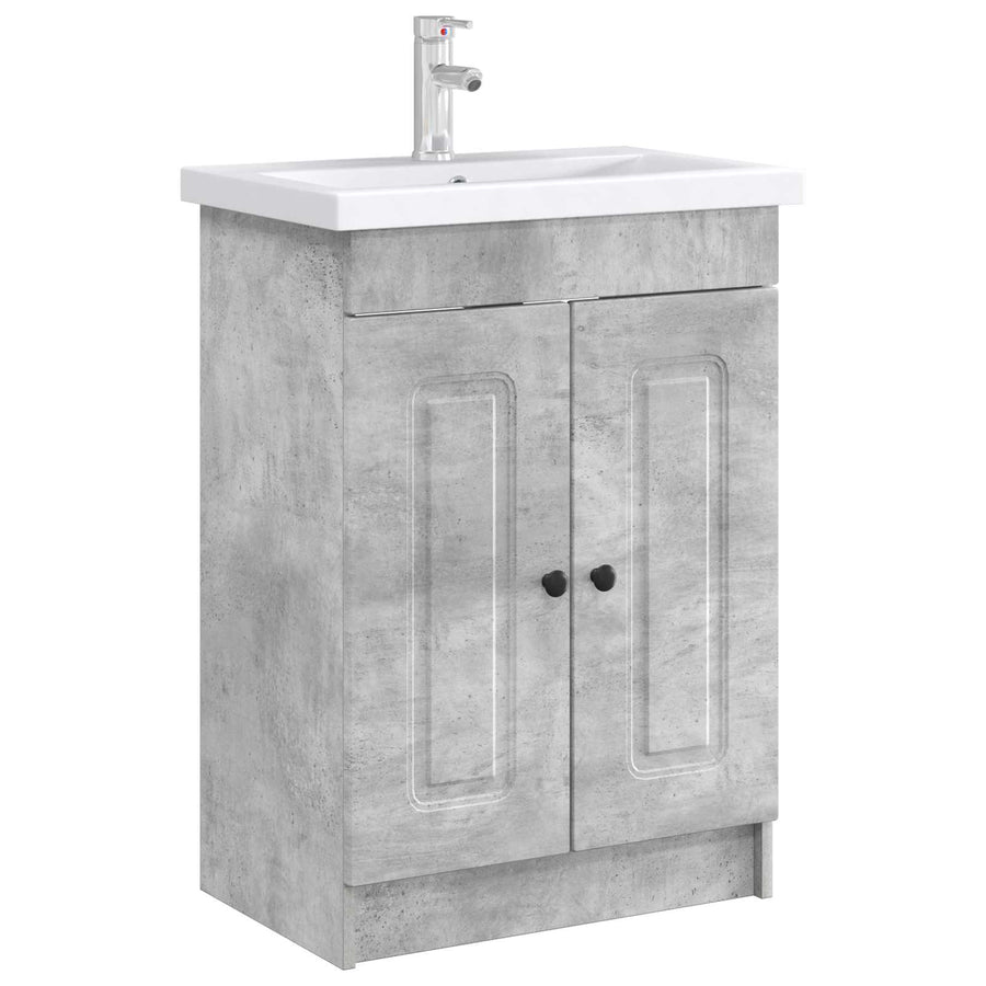 Badkamer onder wastafel kast Betongrijs 56 x 37,5 x 81 cm
