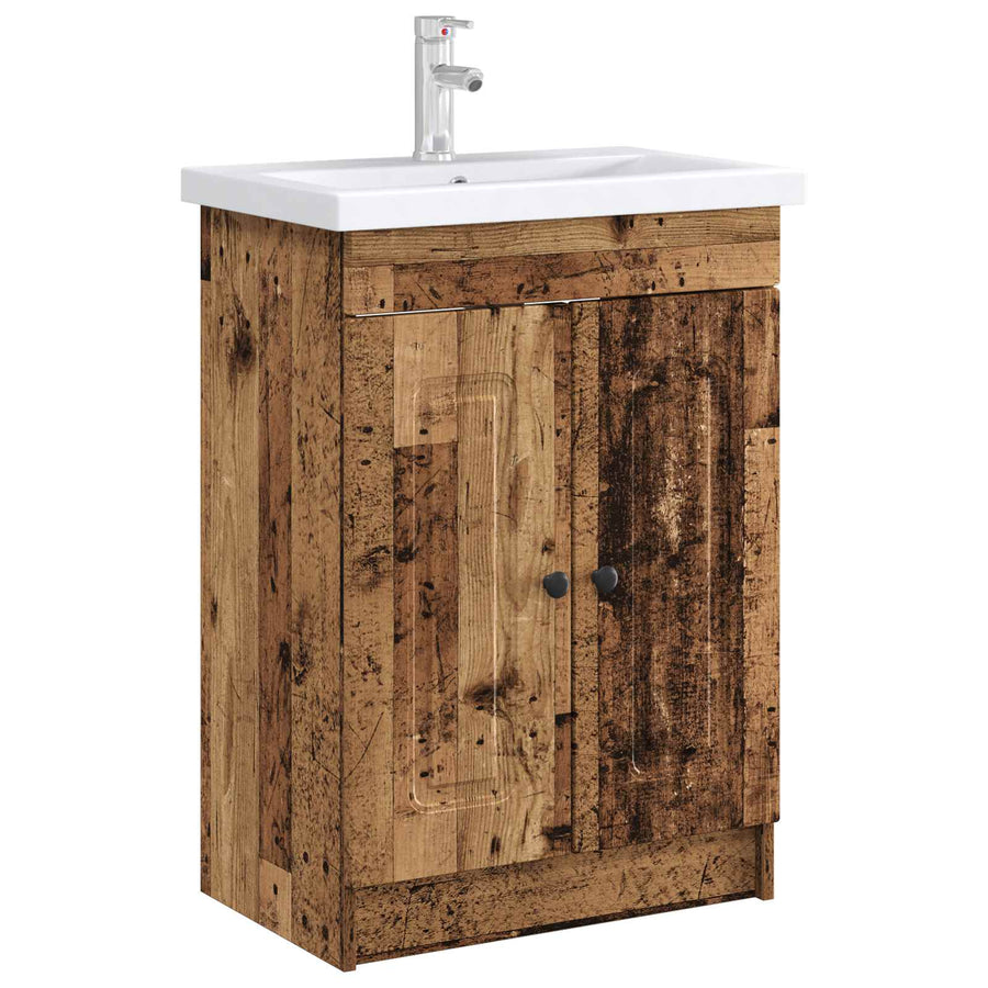 Badkamer onder wastafel kast Oud hout 56 x 37,5 x 81 cm