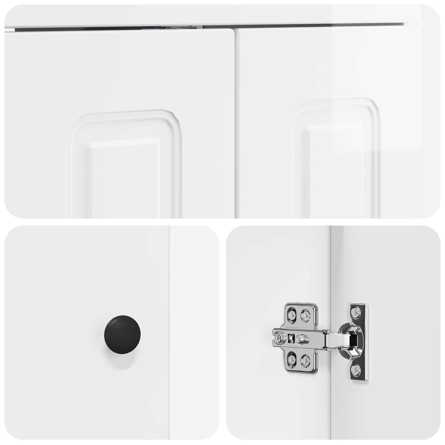 Badkamer onder wastafel kast Hoogglans Wit 78,5 x 37,5 x 81 cm