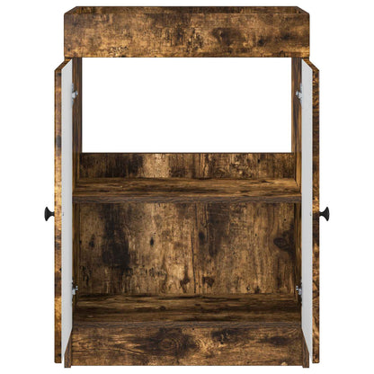 Badkamer onder wastafel kast Gerookt eiken 78,5 x 37,5 x 81 cm