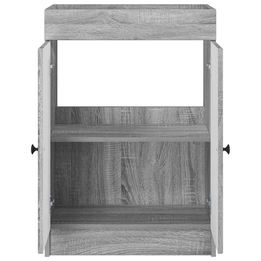 Badkamer onder wastafel kast Grijs Sonoma 78,5 x 37,5 x 81 cm