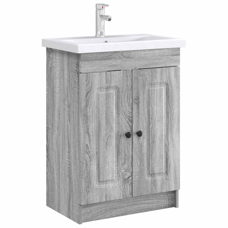 Badkamer onder wastafel kast Grijs Sonoma 78,5 x 37,5 x 81 cm