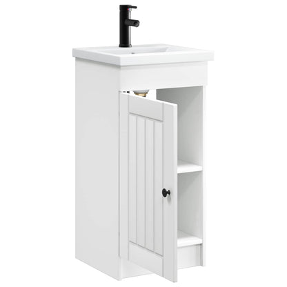 Badkamermeubel met Wasbak Wit 42 x 40 x 84,5 cm Bewerkt hout