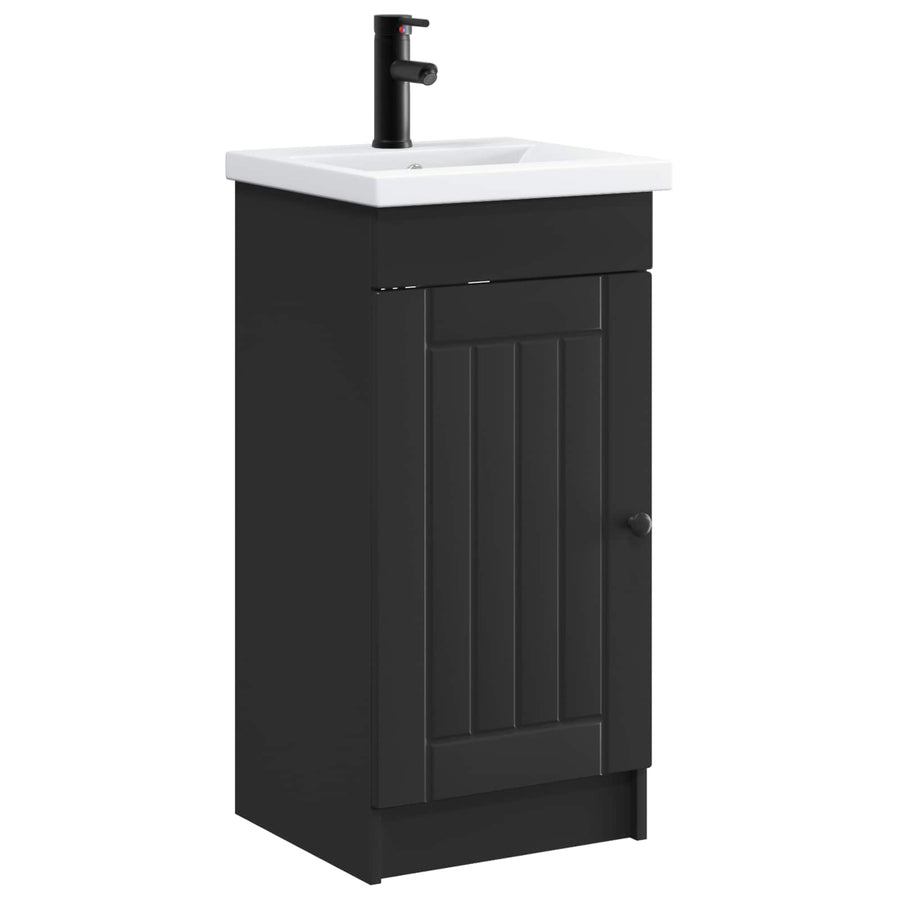 Badkamermeubel met Wasbak Zwart 42 x 40 x 84,5 cm Bewerkt hout