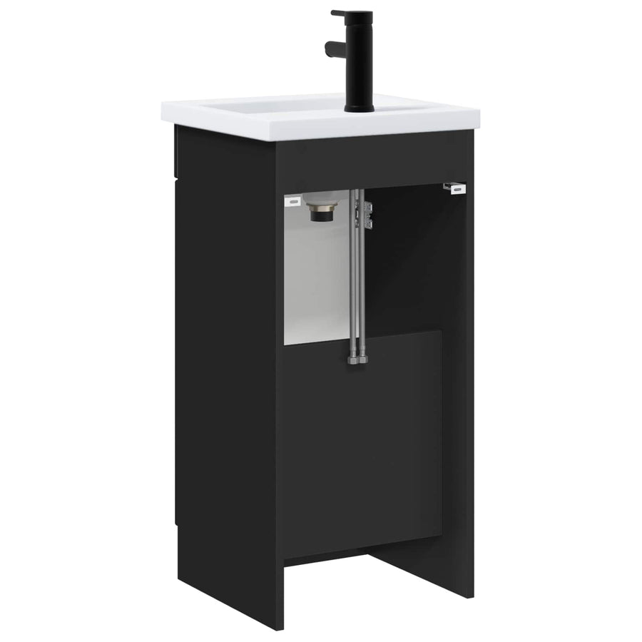 Badkamermeubel met Wasbak Zwart 42 x 40 x 84,5 cm Bewerkt hout