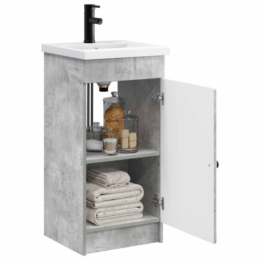 Badkamermeubel met Wasbak Betongrijs 42 x 40 x 84,5 cm