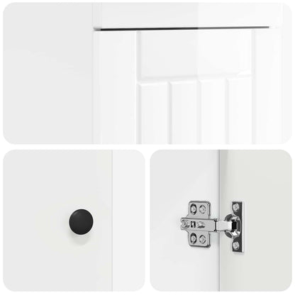 Badkamermeubel met Wasbak Hoogglans Wit 42 x 40 x 84,5 cm