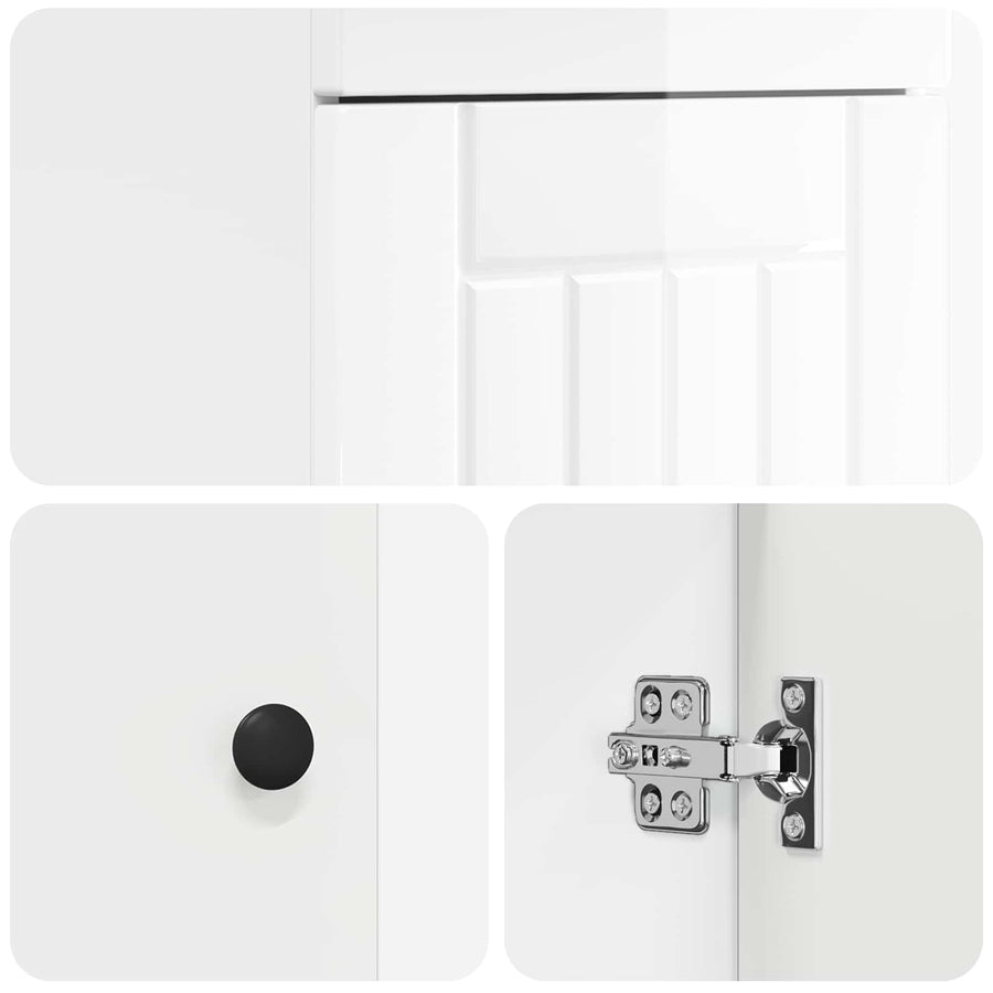 Badkamermeubel met Wasbak Hoogglans Wit 42 x 40 x 84,5 cm