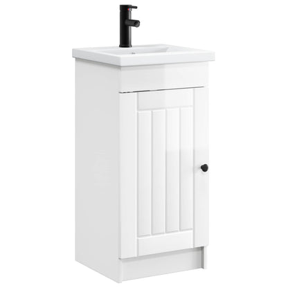 Badkamermeubel met Wasbak Hoogglans Wit 42 x 40 x 84,5 cm
