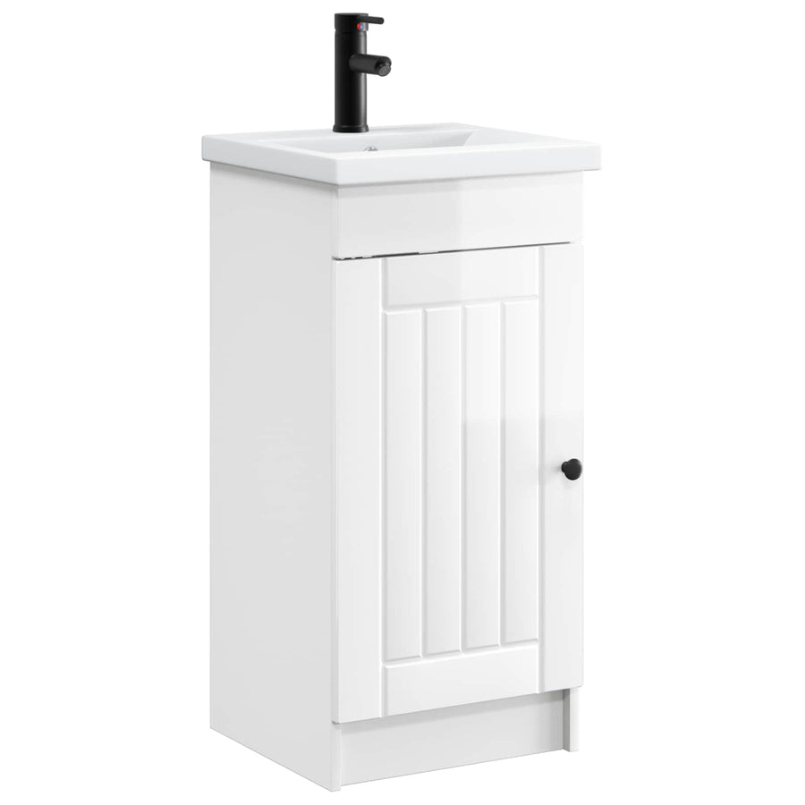 Badkamermeubel met Wasbak Hoogglans Wit 42 x 40 x 84,5 cm