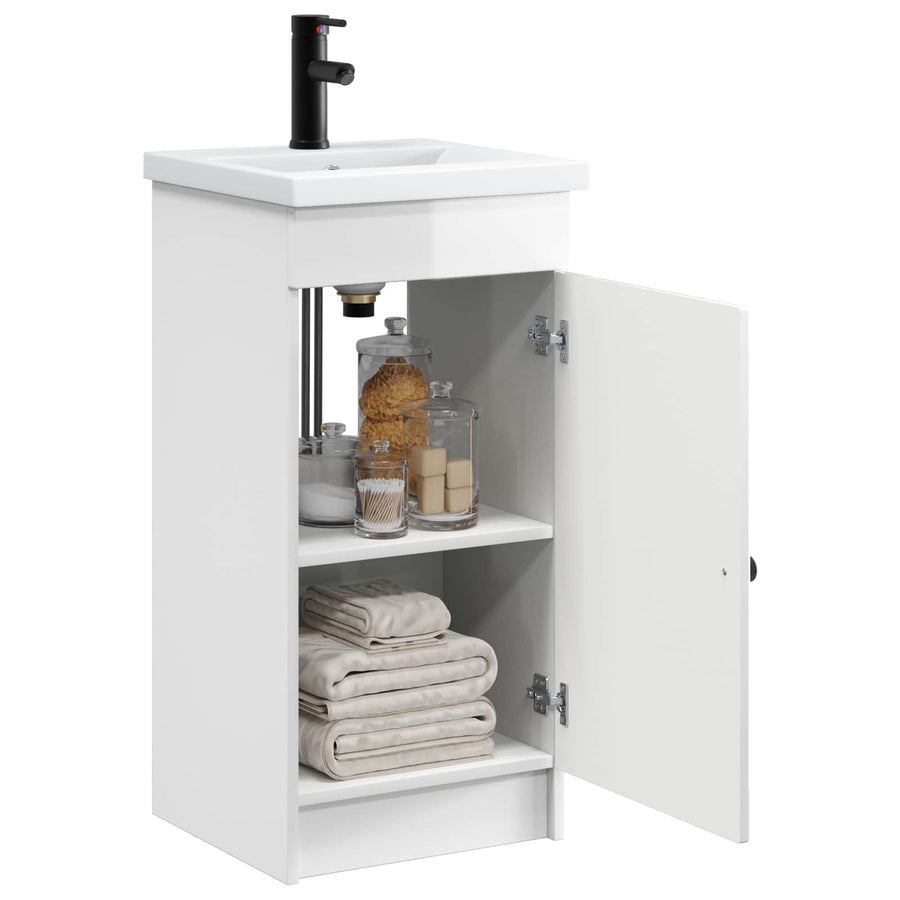 Badkamermeubel met Wasbak Hoogglans Wit 42 x 40 x 84,5 cm