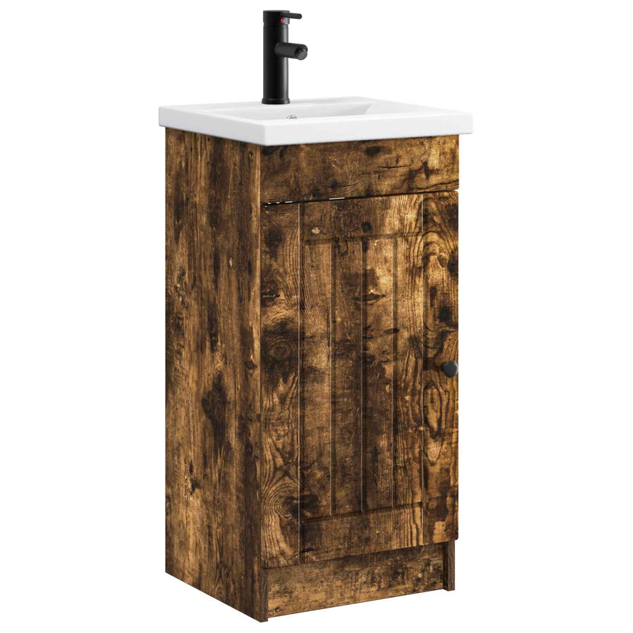 Badkamermeubel met Wasbak Gerookt eiken 42 x 40 x 84,5 cm