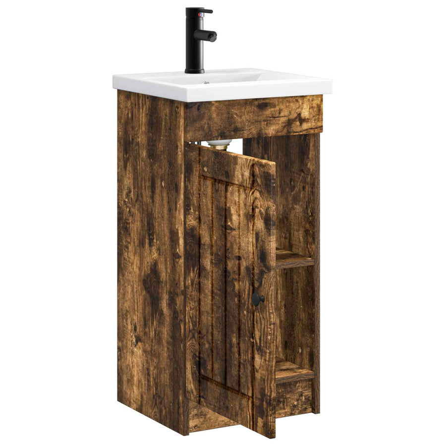 Badkamermeubel met Wasbak Gerookt eiken 42 x 40 x 84,5 cm