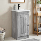 Badkamermeubel grijs 42x40x84,5 cm met wasbak