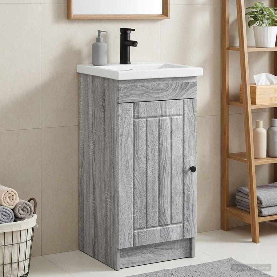 Badkamermeubel met Wasbak Grijs Sonoma 42 x 40 x 84,5 cm