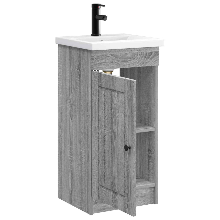 Badkamermeubel met Wasbak Grijs Sonoma 42 x 40 x 84,5 cm