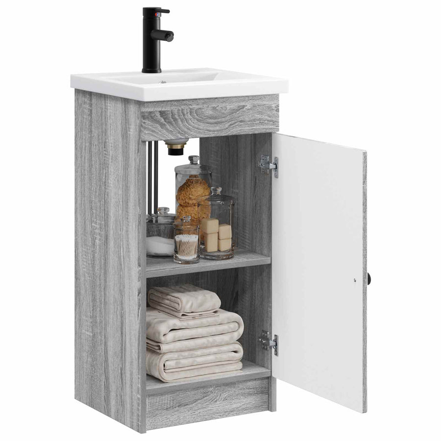Badkamermeubel met Wasbak Grijs Sonoma 42 x 40 x 84,5 cm