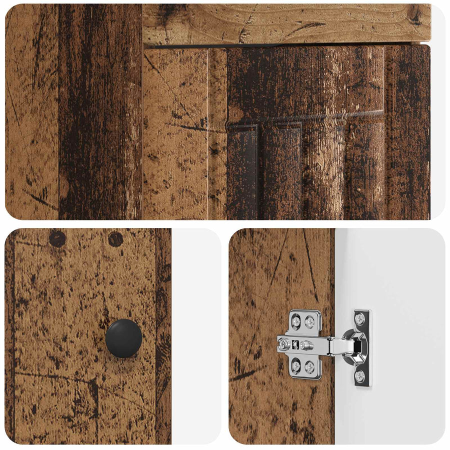 Badkamermeubel met Wasbak Oud hout 42 x 40 x 84,5 cm