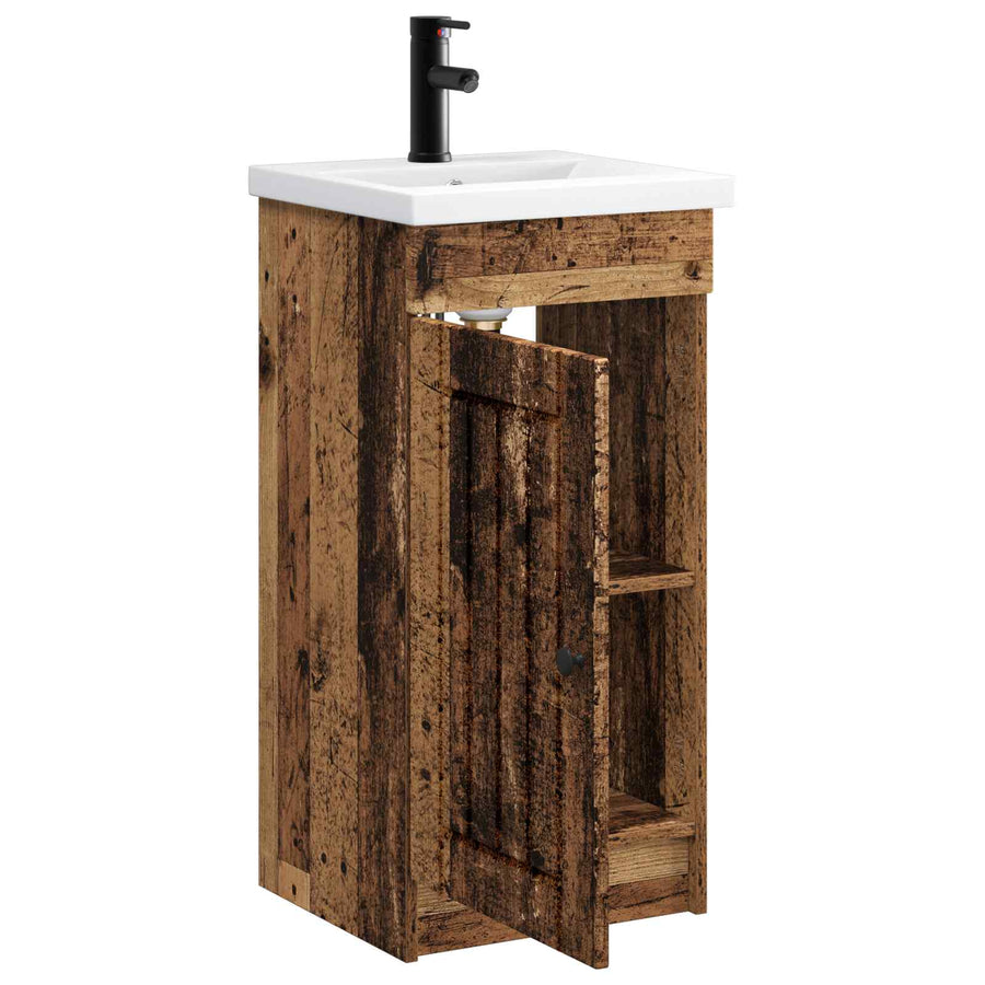 Badkamermeubel met Wasbak Oud hout 42 x 40 x 84,5 cm
