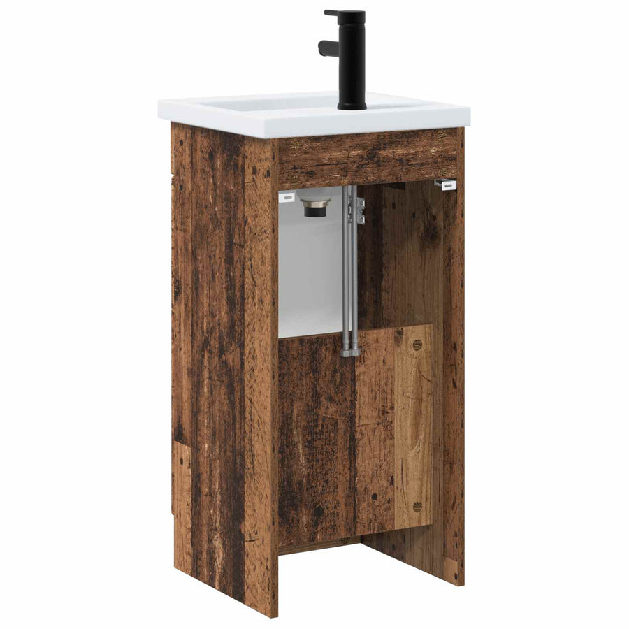 Badkamermeubel met Wasbak Oud hout 42 x 40 x 84,5 cm