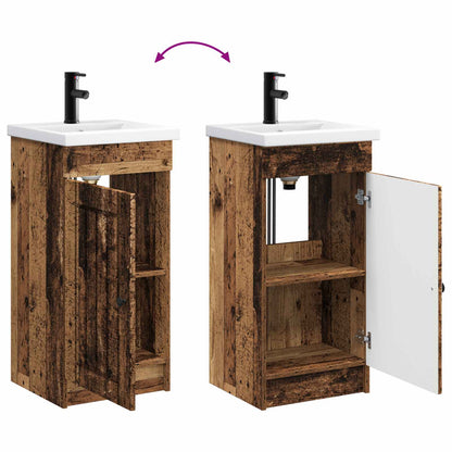 Badkamermeubel met Wasbak Oud hout 42 x 40 x 84,5 cm