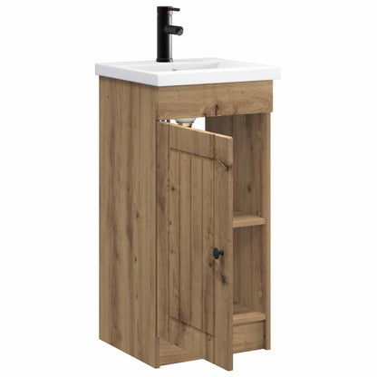 Badkamermeubel met Wasbak Artisanaal eiken 42 x 40 x 84,5 cm