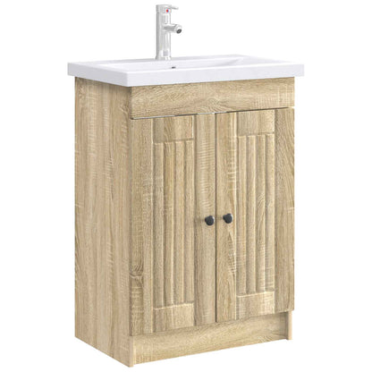 Badkamer onder wastafel kast Sonoma Eiken 56 x 37,5 x 81 cm
