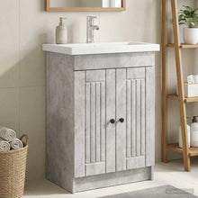 Badkamer onder wastafel kast Betongrijs 56 x 37,5 x 81 cm