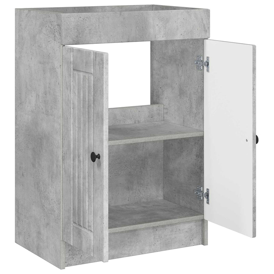 Badkamer onder wastafel kast Betongrijs 56 x 37,5 x 81 cm