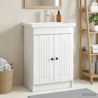 Badkamerkast onder wastafel 56x37,5x81 cm hoogglans wit