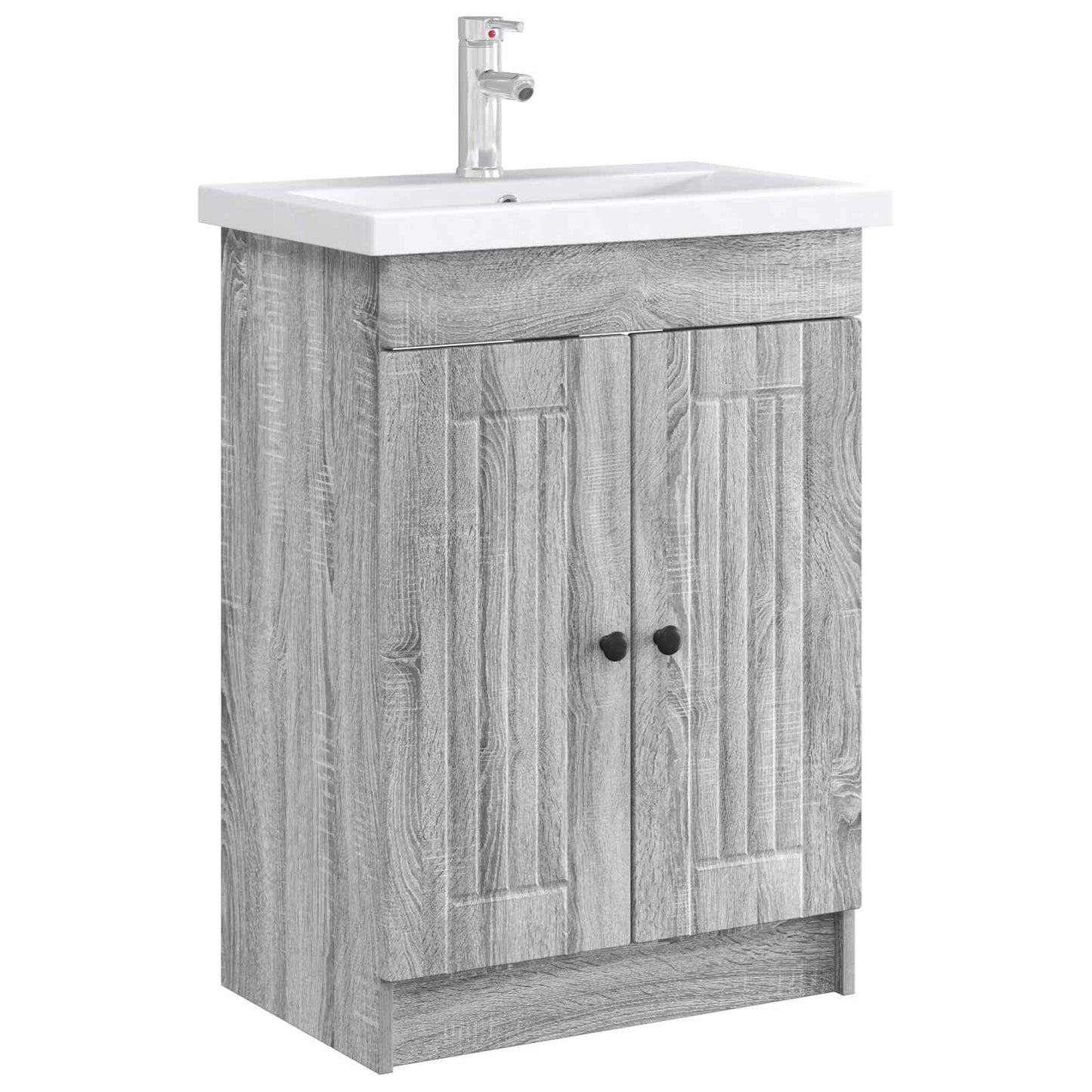 Badkamer onder wastafel kast Grijs Sonoma 56 x 37,5 x 81 cm