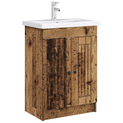 Badkamer onder wastafel kast Oud hout 56 x 37,5 x 81 cm