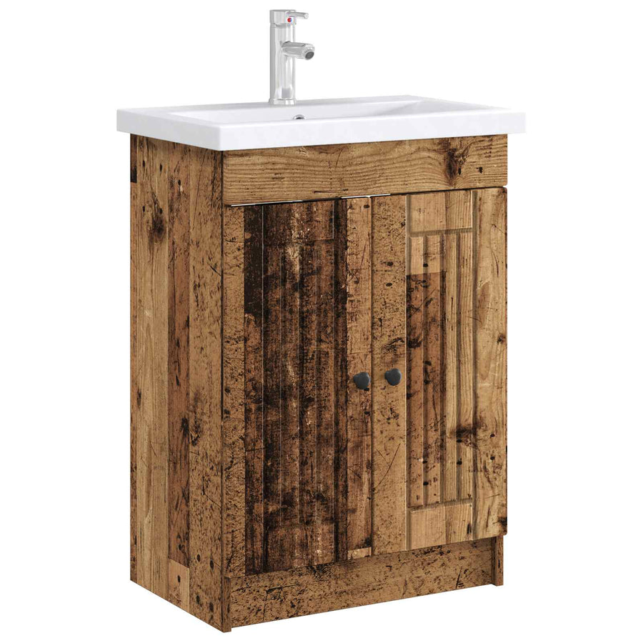 Badkamer onder wastafel kast Oud hout 56 x 37,5 x 81 cm