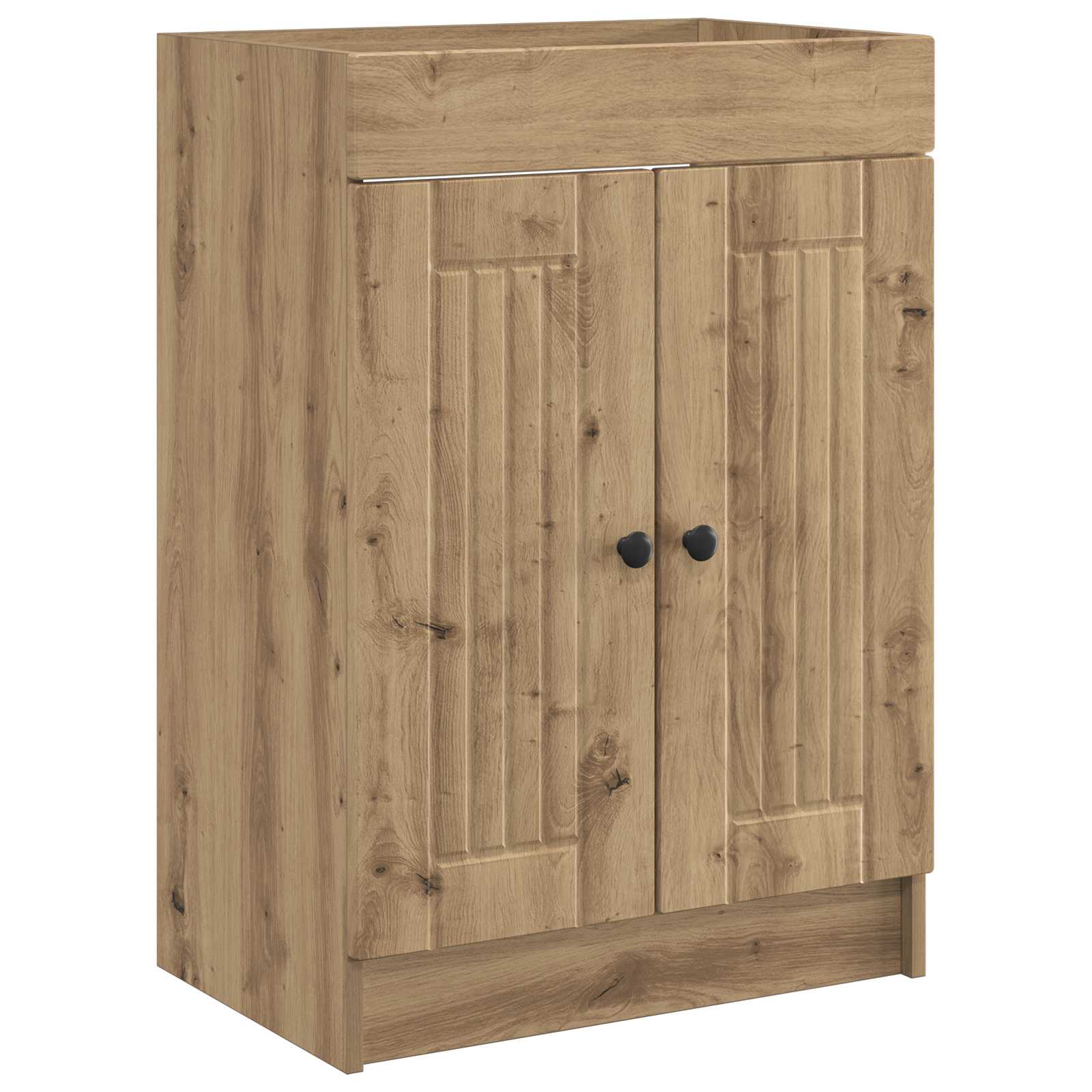 Badkamer onder wastafel kast Artisanaal eiken 56 x 37,5 x 81 cm