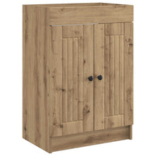 Badkamer onder wastafel kast Artisanaal eiken 56 x 37,5 x 81 cm
