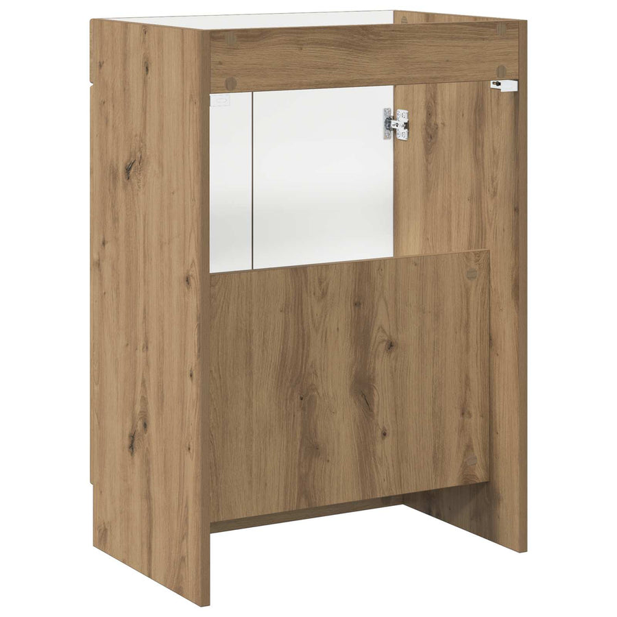 Badkamer onder wastafel kast Artisanaal eiken 56 x 37,5 x 81 cm