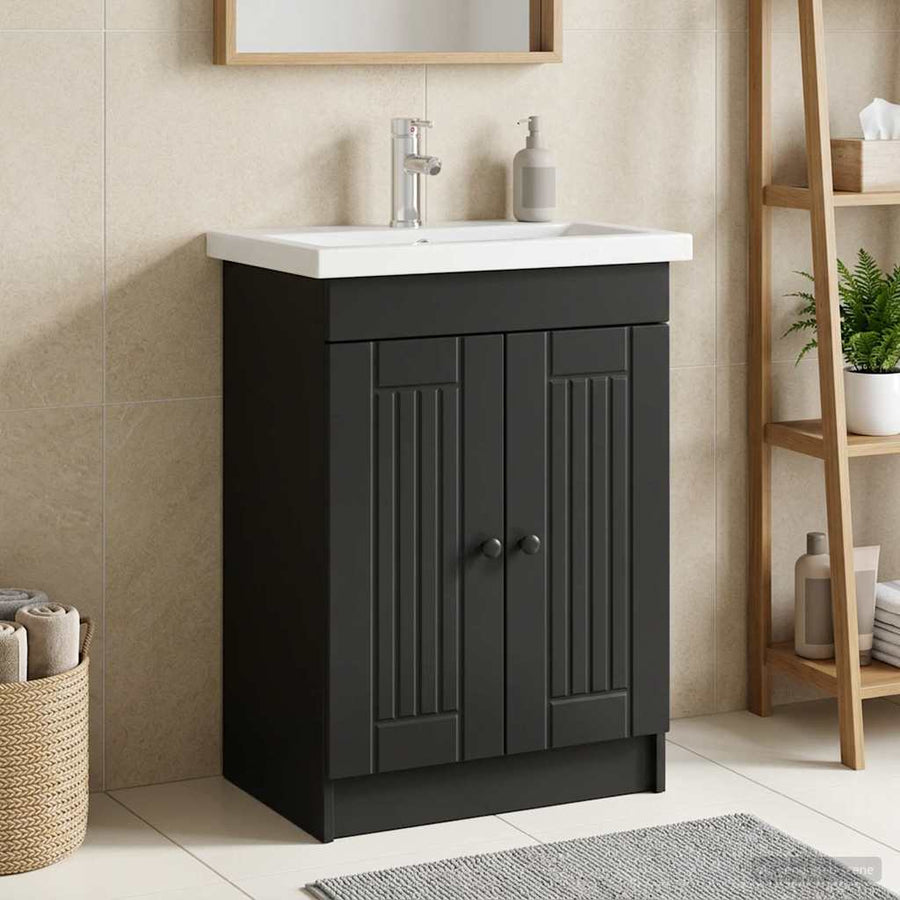 Badkamer onder wastafel kast Zwart 78,5 x 37,5 x 81 cm