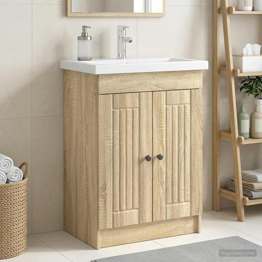 Badkamer onder wastafel kast Sonoma Eiken 78,5 x 37,5 x 81 cm