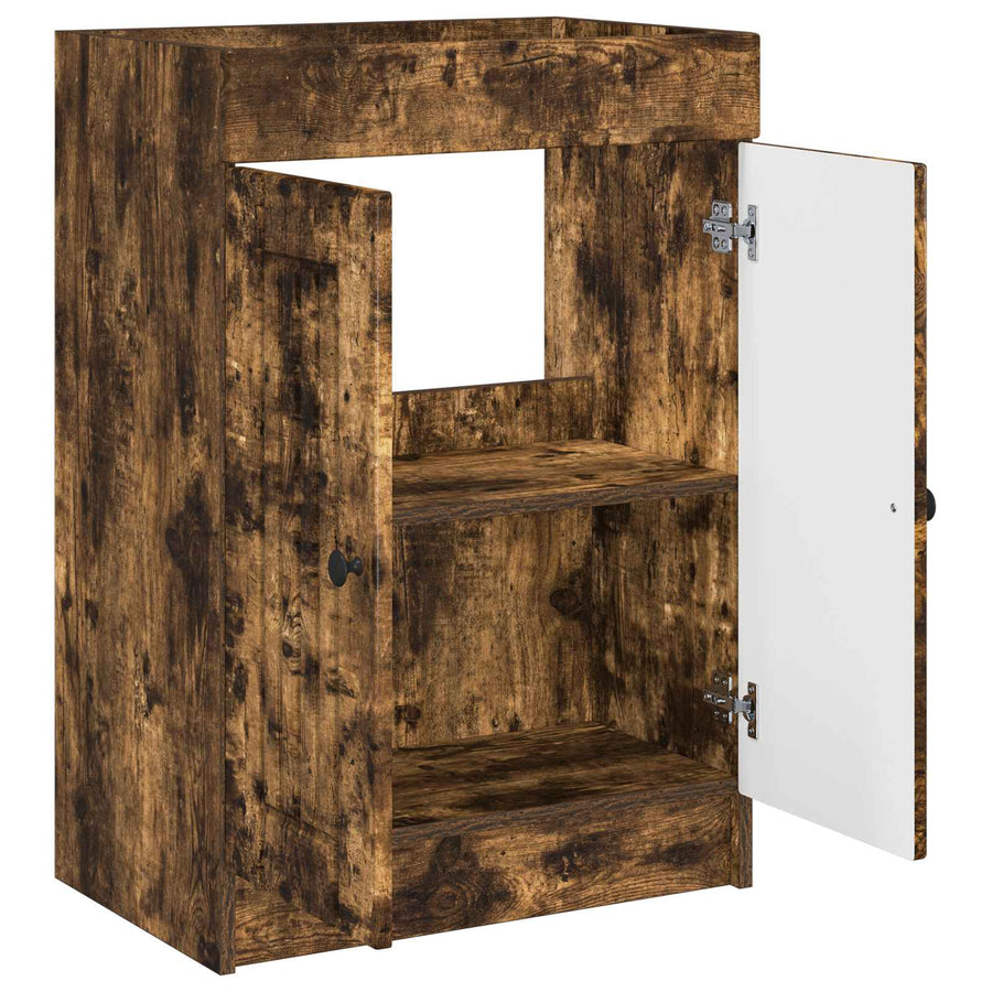 Badkamer onder wastafel kast Gerookt eiken 78,5 x 37,5 x 81 cm